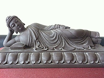 Buddha in nirvana posture.