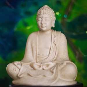 Statue of a sitting Buddha.