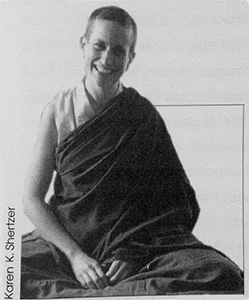 Portrait of Bhikshuni Thubten Chodron.