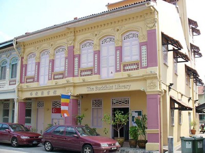 The outside front of The Buddhist Library.