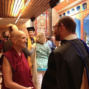 Venerable Chodron in conversation with Dr. Steven Vannoy.