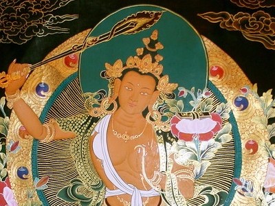 Thangka image of Manjushri