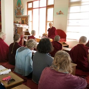 Venerable teaching at Thosamling.