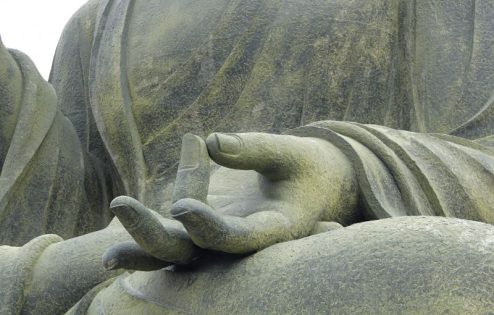 Meditation hand of the Buddha