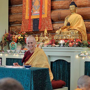 Venerable Chodron teaching.