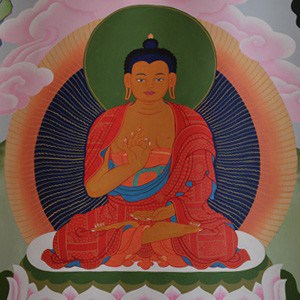 Thangka image of the Buddha.