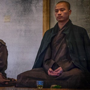 Monk meditating.