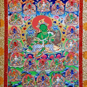 Thangka image of 21 Taras