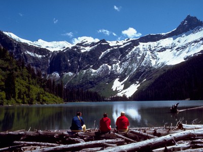 The mountains of Glacier National Park.