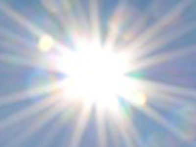 White, radiating light.