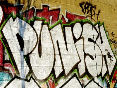 The word: Punish written on a wall.