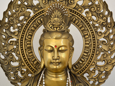 Abbey statue of Samantabhadra.