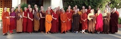 Group photo of monastics.