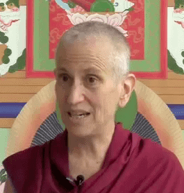 Venerable Chodron teaching on video