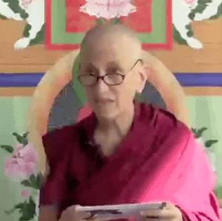 Venerable Chodron teaching on video