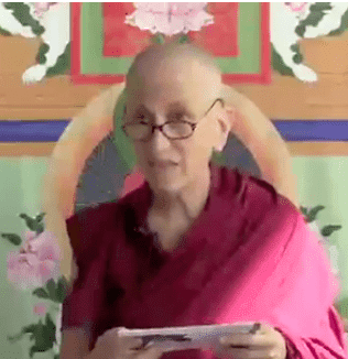Venerable Chodron teaching on video