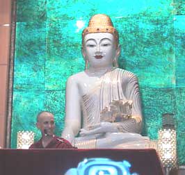 Venerable Thubten Chodron teaching in Singapore