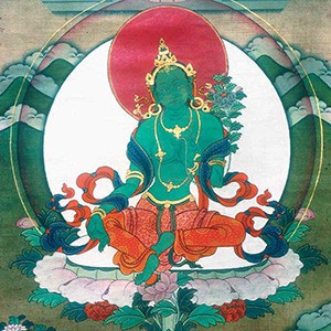 Thangka image of Green Tara.