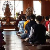 Venerable Chodron teaching in Jakarta, 2015.