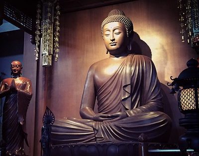 Buddha statue at a temple in Taiwan.