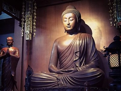 Buddha statue at a temple in Taiwan.