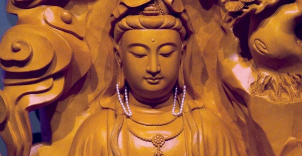 Close-up photo of the Kuan Yin