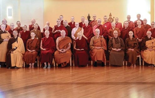 Group photo from monastic gathering.