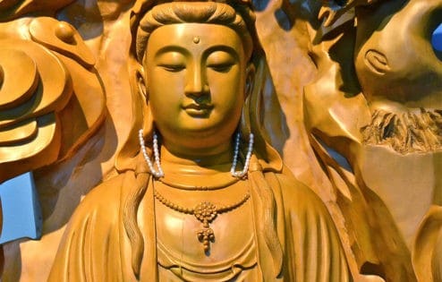 Wooden Kuan Yin Statue